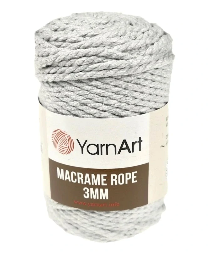 Příze Macrame Rope 3 mm / 756 - sv. šedá