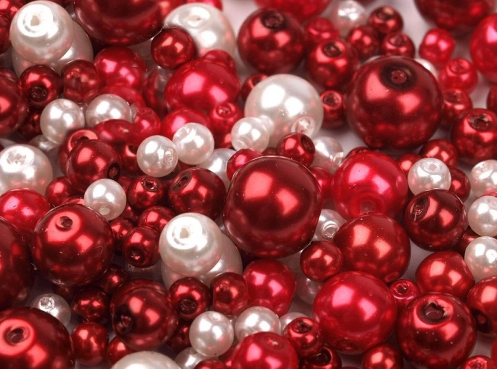 Voskované perly 4-12 mm kulička (50 g) - mix