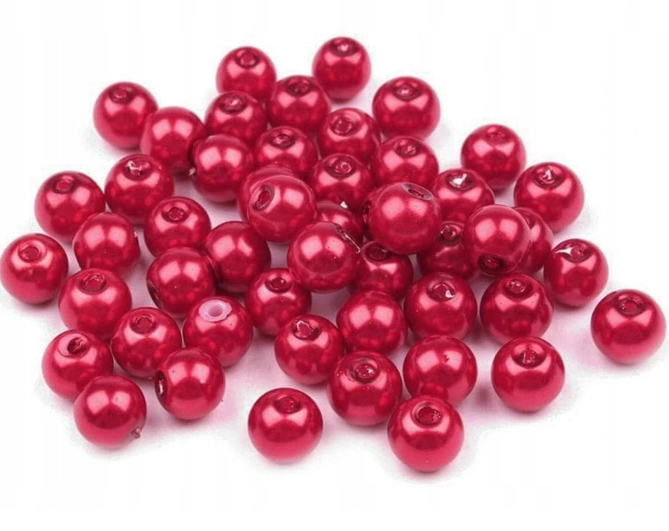 Voskované perly 6 mm kulička (50ks) - fialovorůžová