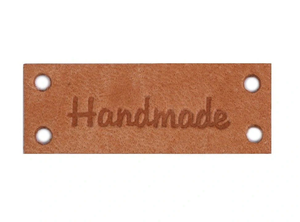 Kožená cedulka Hand Made - přírodní