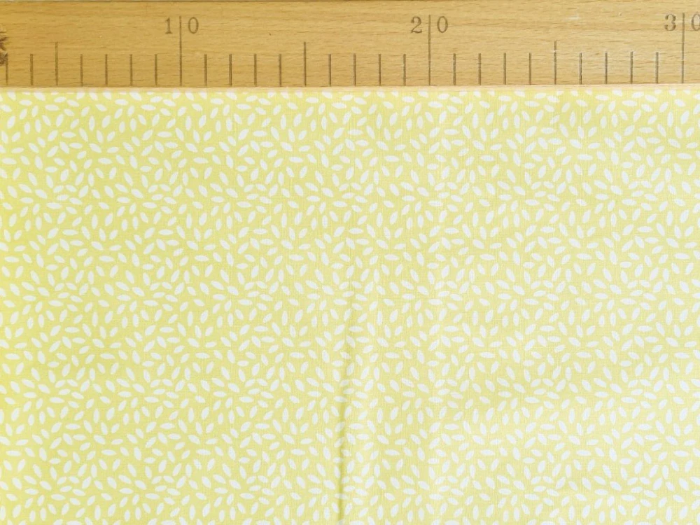 Bavlněné plátno - Rýže na pastelově žluté