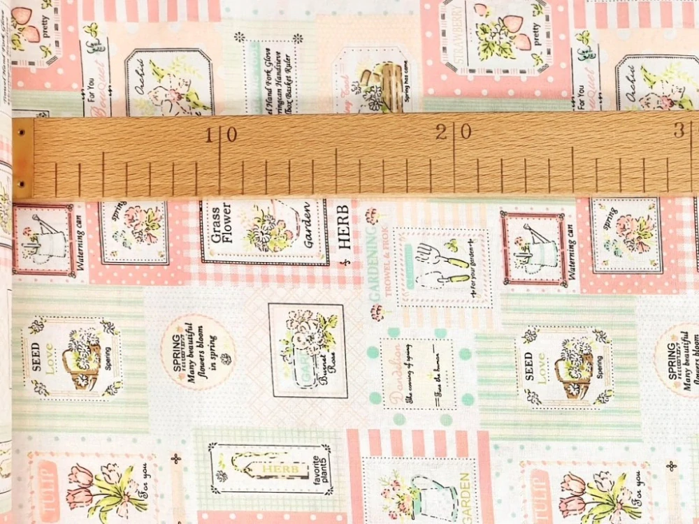 Bavlněné plátno - Garden patchwork