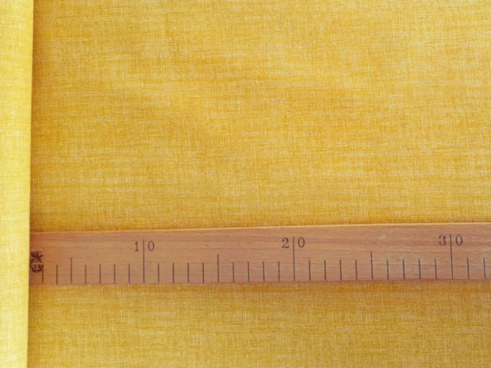 Bavlněné plátno Lněný efekt - okrová