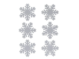 Reflexní nažehlovací potisk - vločky II (6 kusů)