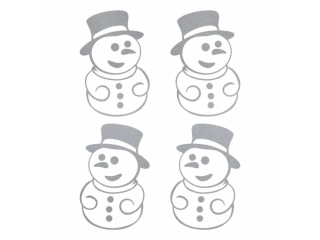 Reflexní nažehlovací potisk - Sněhulák II (4 kusy)