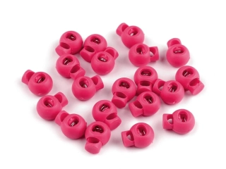 Brzdička kulatá 15x19 mm - růžová malinová