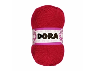 Pletací příze Dora / 034 - červená karmínová