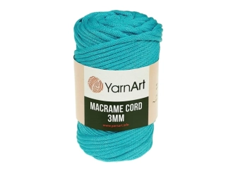 Macrame Cord 3 mm / 763 - tyrkysová