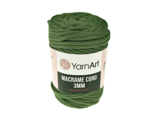 Macrame Cord 3 mm / 787 - zelená olivová