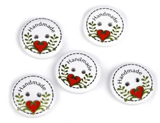 Knoflík dřevěný dekorační - Handmade