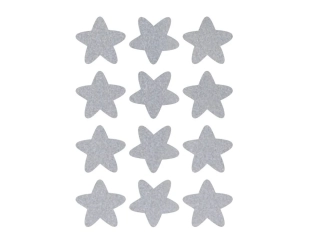 Reflexní nažehlovací potisk - hvězda (12 kusů)