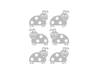 Reflexní nažehlovací potisk - beruška (6 kusů)