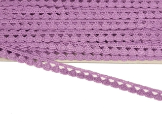 Bavlněná krajka paličkovaná 9 mm - fialová