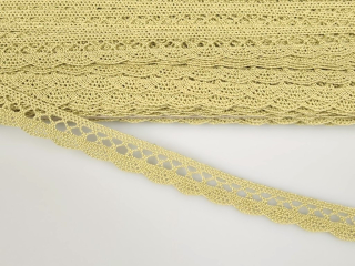 Bavlněná krajka paličkovaná 18 mm - písková