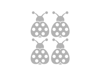 Reflexní nažehlovací potisk - beruška II (4 kusy)