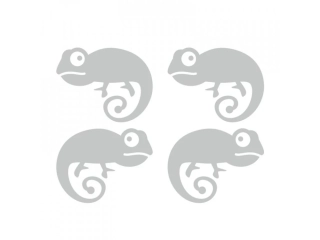 Reflexní nažehlovací potisk - chameleon (4 kusy)
