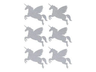 Reflexní nažehlovací potisk - jednorožec (6 kusů)