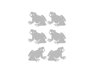 Reflexní nažehlovací potisk - žába (6 kusů)