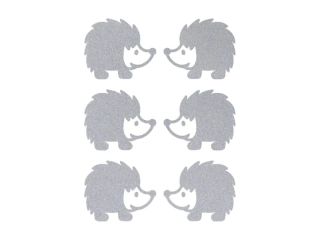 Reflexní nažehlovací potisk - ježek (6 kusů)