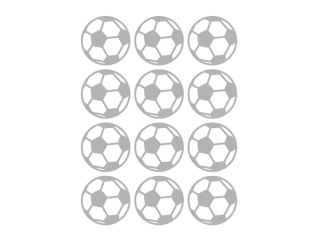 Reflexní nažehlovací potisk - fotbalový míč (12 kusů)