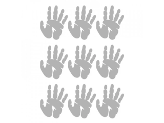 Reflexní nažehlovací potisk - dlaň (9 kusů)