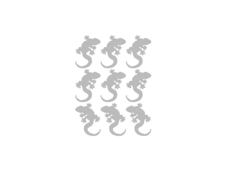 Reflexní nažehlovací potisk - ještěrky (9 kusů)